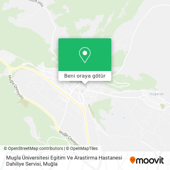 Mugla Üniversitesi Egitim Ve Arastirma Hastanesi Dahiliye Servisi harita