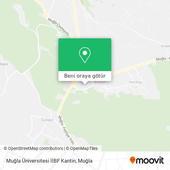 Muğla Üniversitesi İİBF Kantin harita