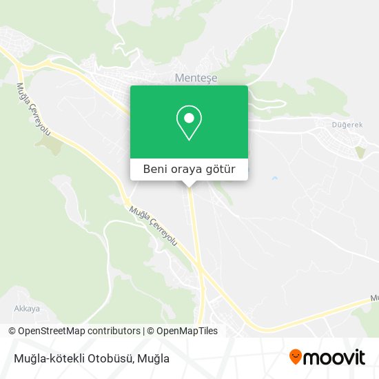 Muğla-kötekli Otobüsü harita