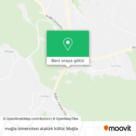 muğla üniversitesi atatürk kültür harita