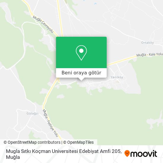 Mugla Sıtkı Koçman Universitesi Edebiyat Amfi 205 harita