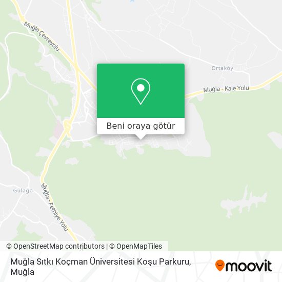 Muğla Sıtkı Koçman Üniversitesi Koşu Parkuru harita