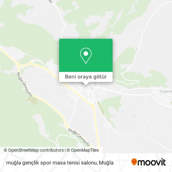 muğla gençlik spor masa tenisi salonu harita