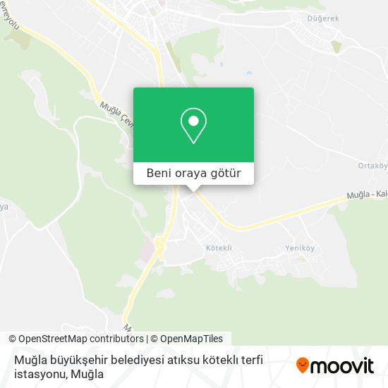 Muğla büyükşehir belediyesi atıksu köteklı terfi istasyonu harita