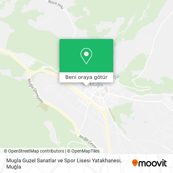Mugla Guzel Sanatlar ve Spor Lisesi Yatakhanesi harita