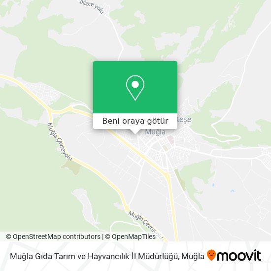 Muğla Gıda Tarım ve Hayvancılık İl Müdürlüğü harita