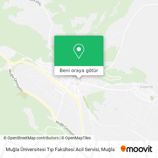 Muğla Üniversitesi Tıp Fakültesi Acil Servisi harita