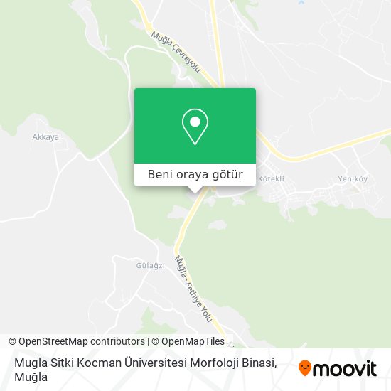 Mugla Sitki Kocman Üniversitesi Morfoloji Binasi harita