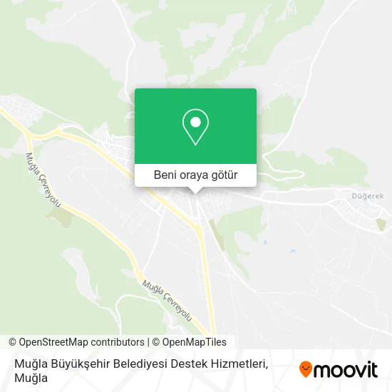 Muğla Büyükşehir Belediyesi Destek Hizmetleri harita
