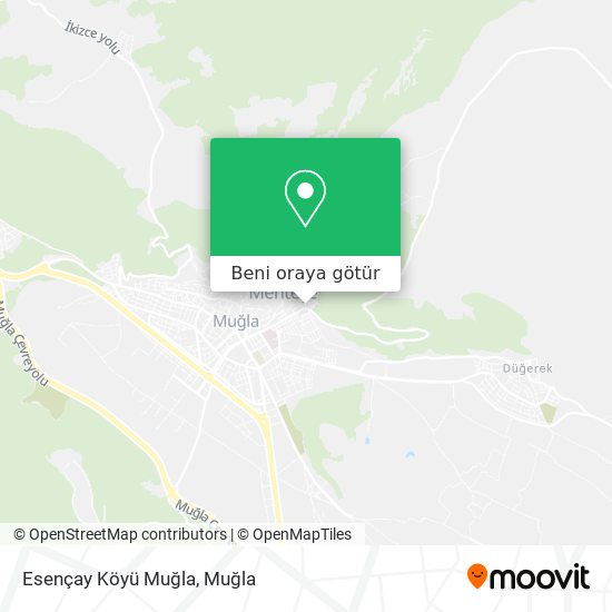 Esençay Köyü Muğla harita