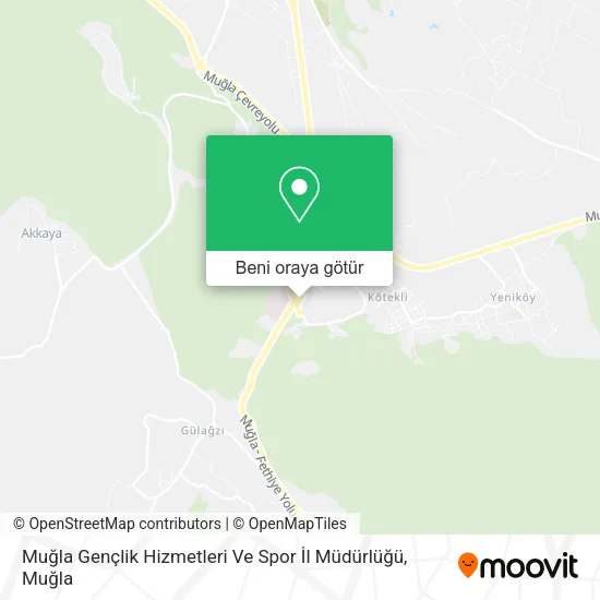 Muğla Gençlik Hizmetleri Ve Spor İl Müdürlüğü harita