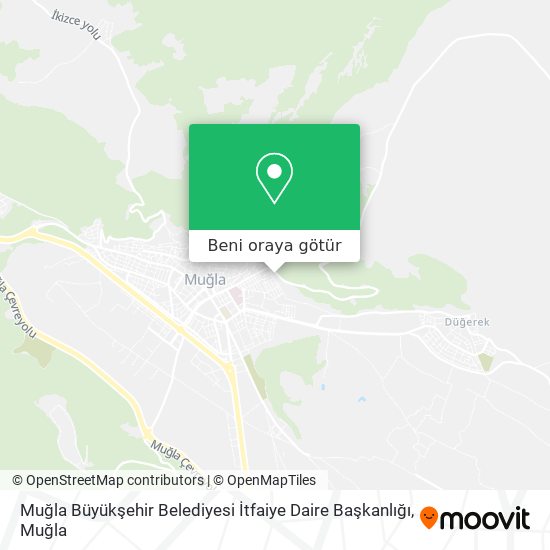 Muğla Büyükşehir Belediyesi İtfaiye Daire Başkanlığı harita
