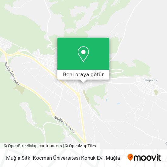 Muğla Sıtkı Kocman Üniversitesi Konuk Evi harita