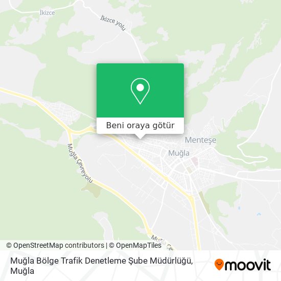 Muğla Bölge Trafik Denetleme Şube Müdürlüğü harita