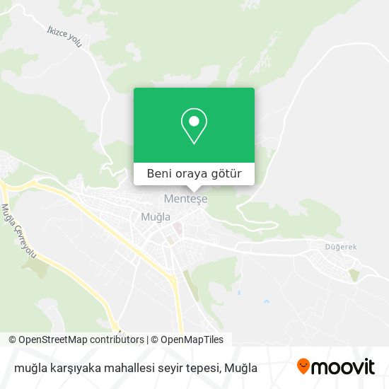 muğla karşıyaka mahallesi seyir tepesi harita