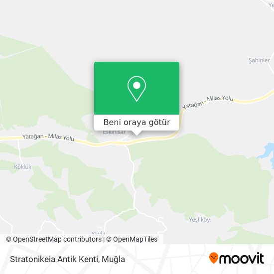 Stratonikeia Antik Kenti harita