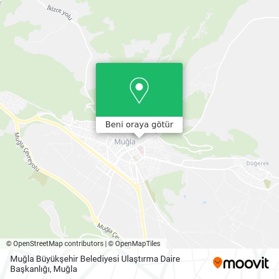 Muğla Büyükşehir Belediyesi Ulaştırma Daire Başkanlığı harita