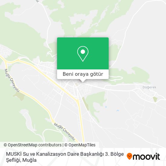 MUSKİ Su ve Kanalizasyon Daire Başkanlığı 3. Bölge Şefliği harita