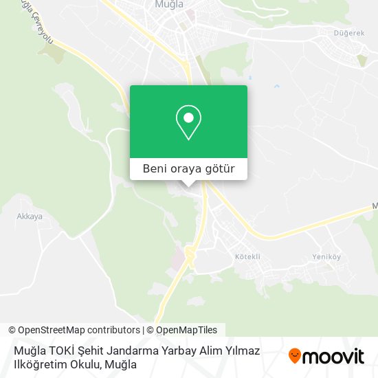 Muğla TOKİ Şehit Jandarma Yarbay Alim Yılmaz Ilköğretim Okulu harita