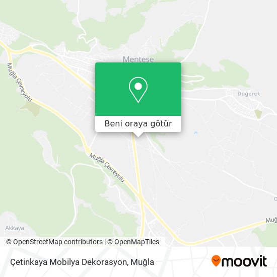 Çetinkaya Mobilya Dekorasyon harita