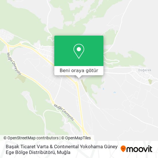 Başak Ticaret Varta & Contınental Yokohama Güney Ege Bölge Distribütörü harita