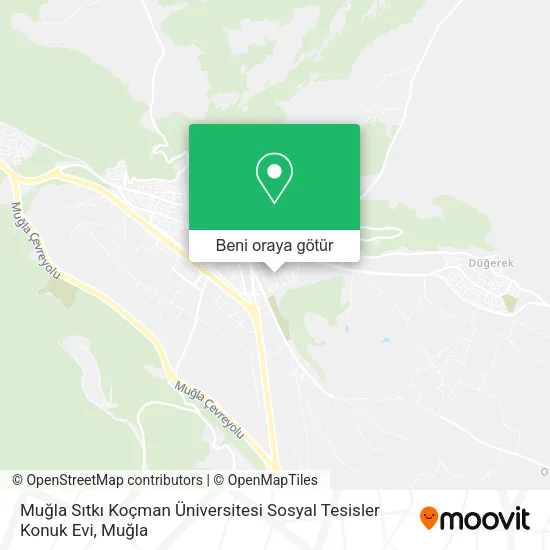 Muğla Sıtkı Koçman Üniversitesi Sosyal Tesisler Konuk Evi harita