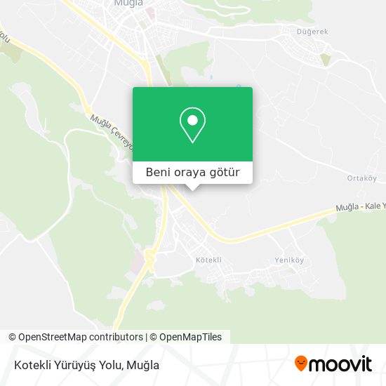 Kotekli Yürüyüş Yolu harita