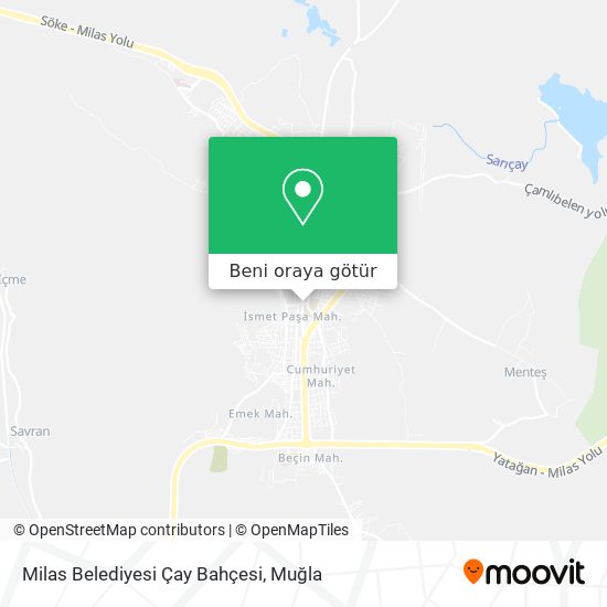 Milas Belediyesi Çay Bahçesi harita