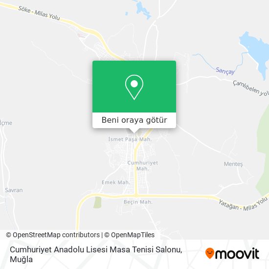 Cumhuriyet Anadolu Lisesi Masa Tenisi Salonu harita