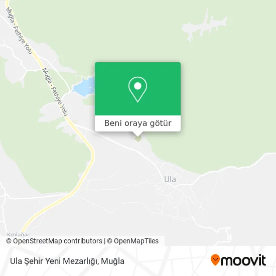 Ula Şehir Yeni Mezarlığı harita