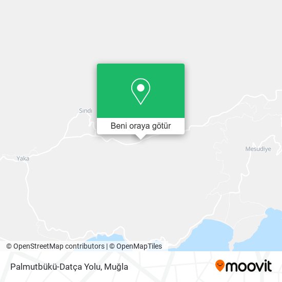Palmutbükü-Datça Yolu harita