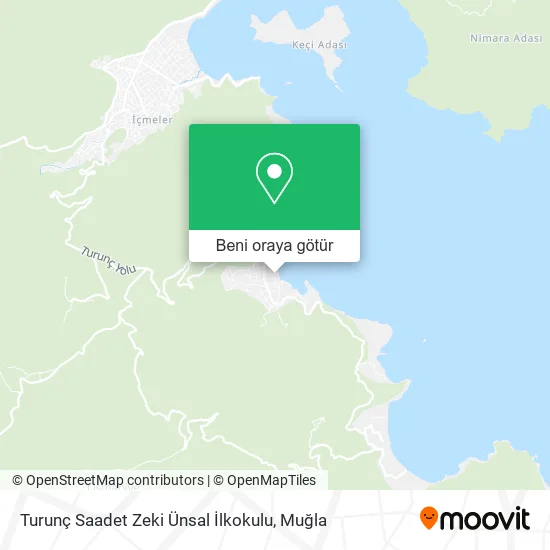 Turunç Saadet Zeki Ünsal İlkokulu harita