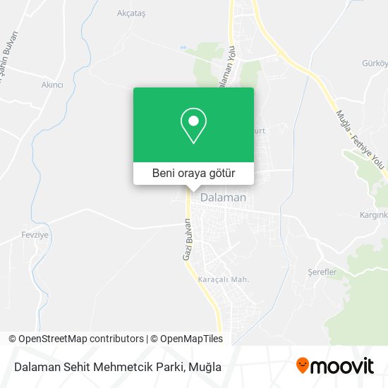Dalaman Sehit Mehmetcik Parki harita