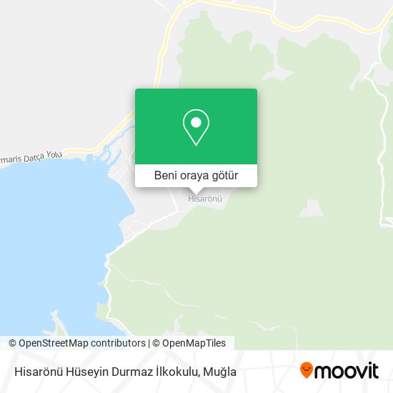 Hisarönü Hüseyin Durmaz İlkokulu harita