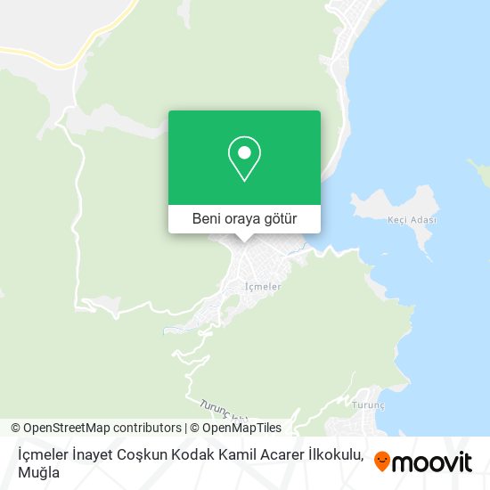 İçmeler İnayet Coşkun Kodak Kamil Acarer İlkokulu harita