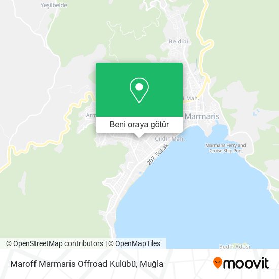 Maroff Marmaris Offroad Kulübü harita