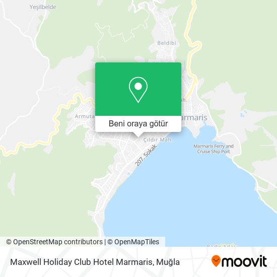 Maxwell Holiday Club Hotel Marmaris harita