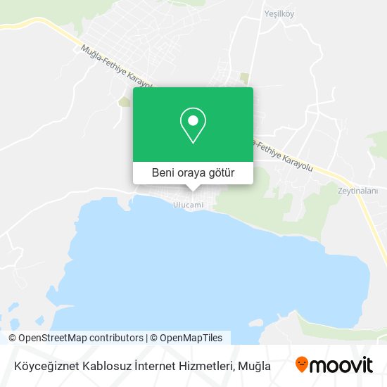 Köyceğiznet Kablosuz İnternet Hizmetleri harita