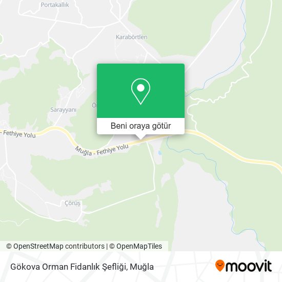 Gökova Orman Fidanlık Şefliği harita