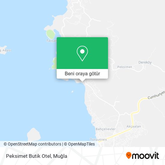 Peksimet Butik Otel harita