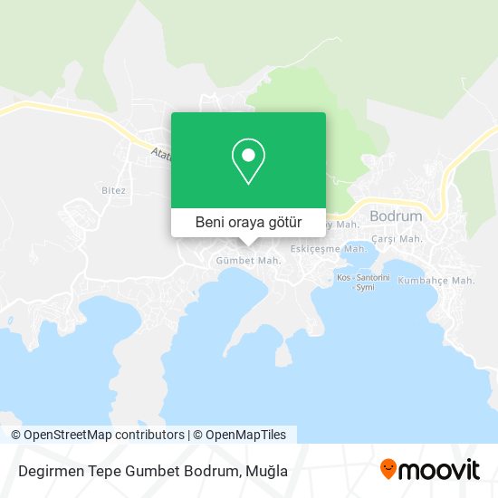 Degirmen Tepe Gumbet Bodrum harita