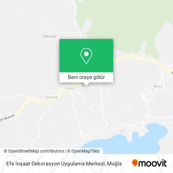 Efe İnşaat Dekorasyon Uygulama Merkezi harita