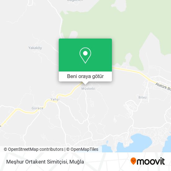 Meşhur Ortakent Simitçisi harita