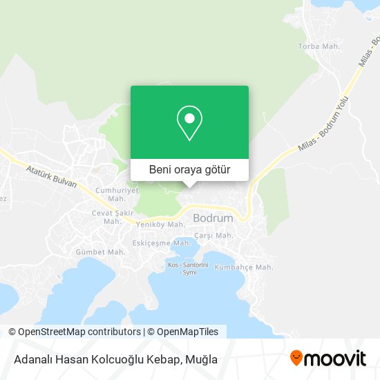 Adanalı Hasan Kolcuoğlu Kebap harita