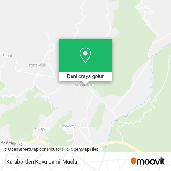 Karabörtlen Köyü Cami harita