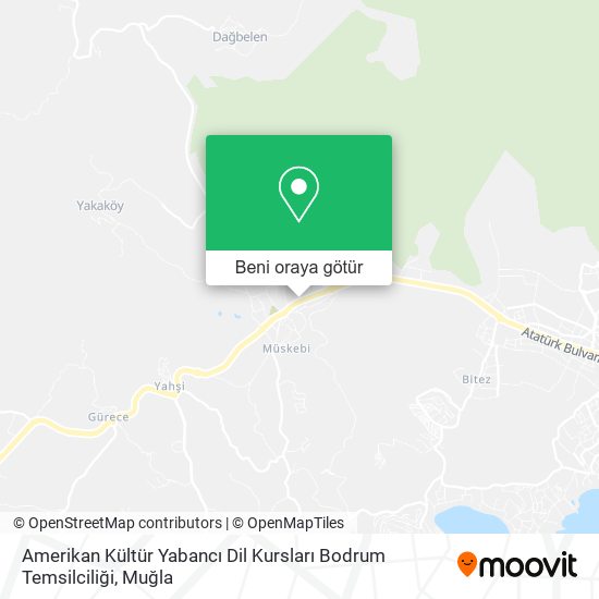 Amerikan Kültür Yabancı Dil Kursları Bodrum Temsilciliği harita