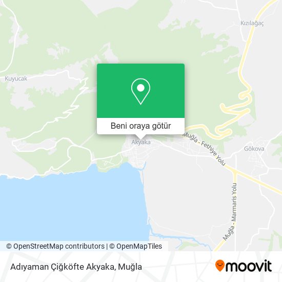 Adıyaman Çiğköfte Akyaka harita