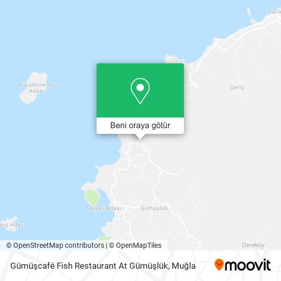 Gümüşcafé Fish Restaurant At Gümüşlük harita