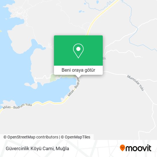 Güvercinlik Köyü Cami harita