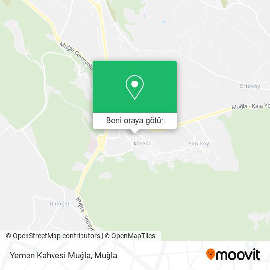 Yemen Kahvesi Muğla harita